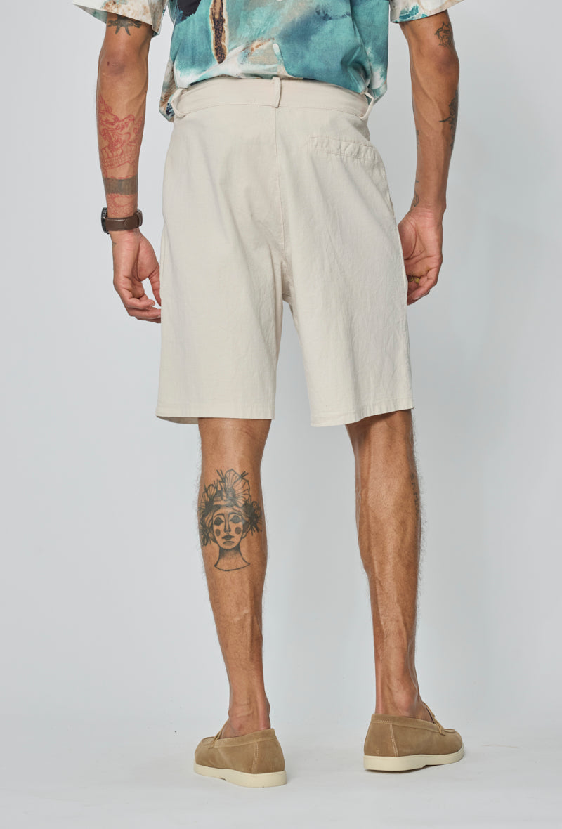 Short chino à pinces casual