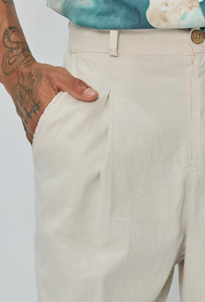 Short chino à pinces casual