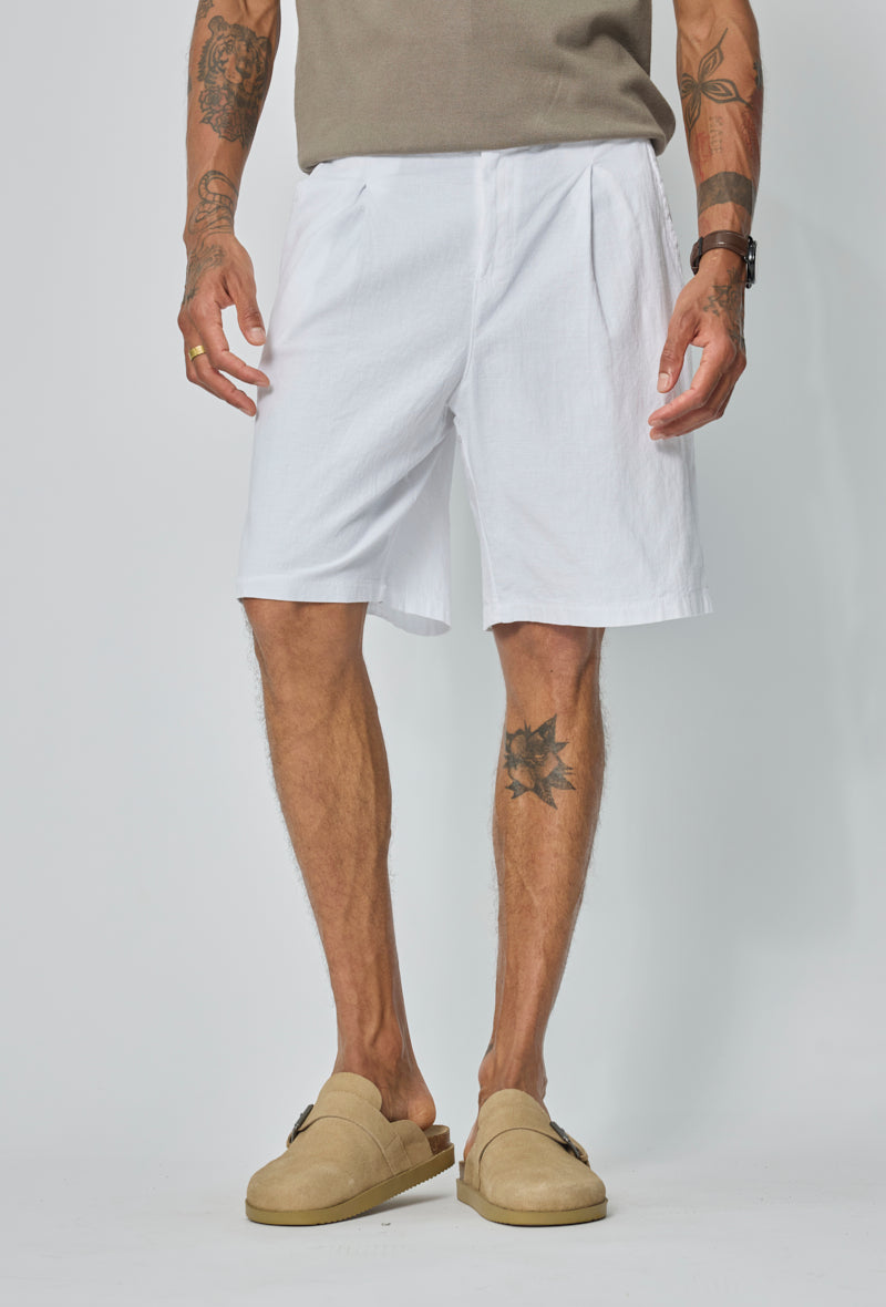 Short chino à pinces casual