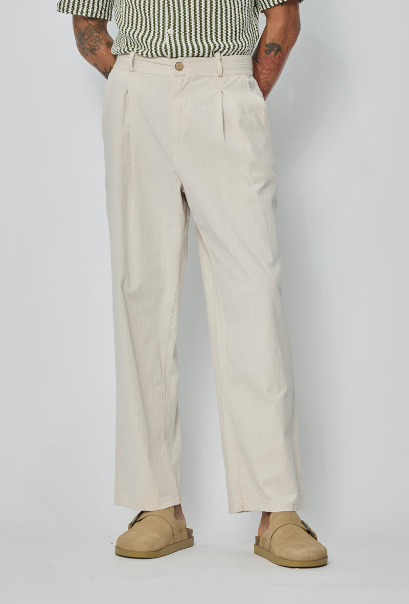 Pantalon à plis élégant