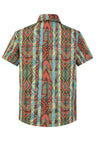 Ensemble short et chemise manche courte a motifs géométriques - Frilivin