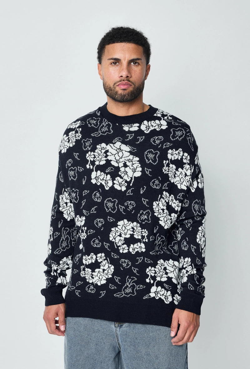 Pull uni imprimer fleur