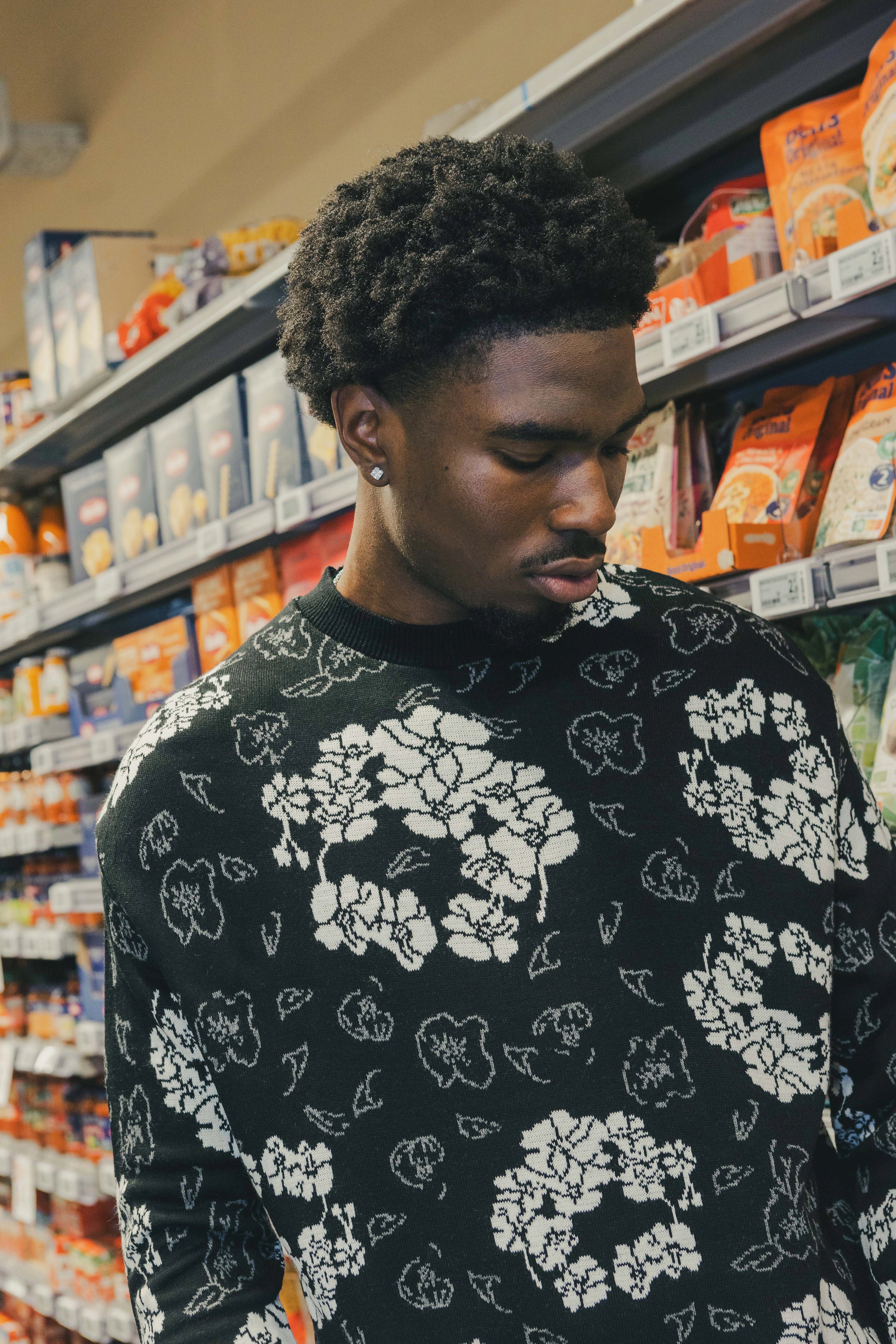 Pull uni imprimer fleur