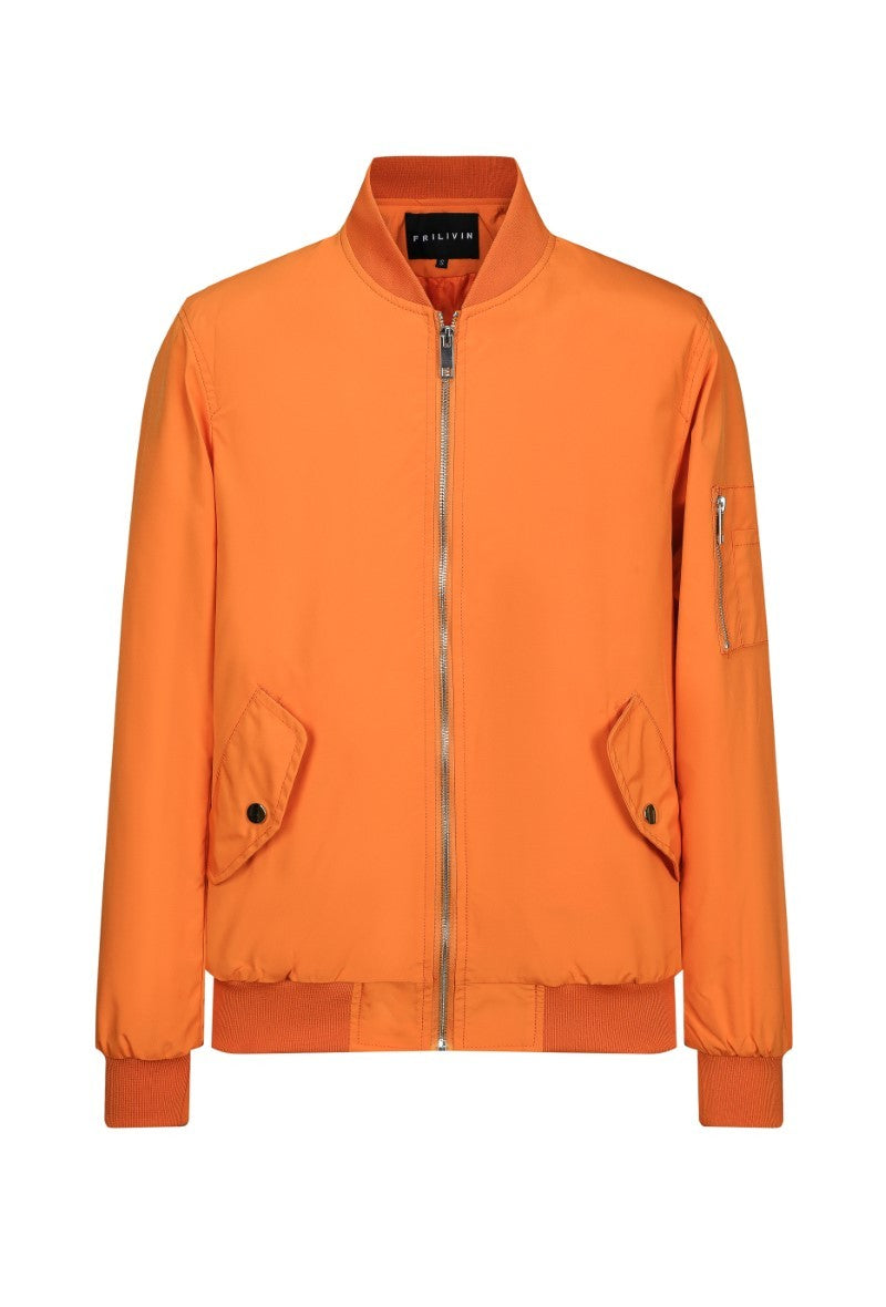 Bomber jacket with lapel collar