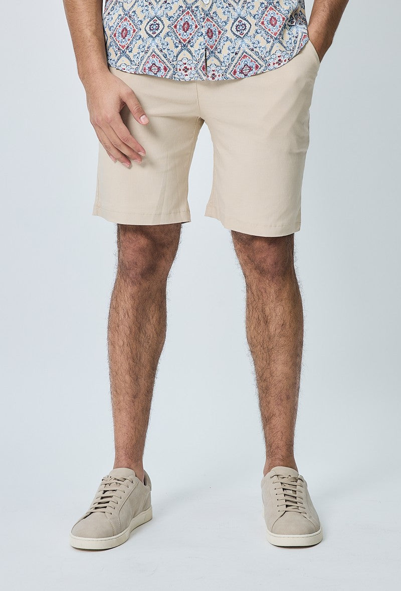 Short chino uni léger stretch et très confortable - Frilivin