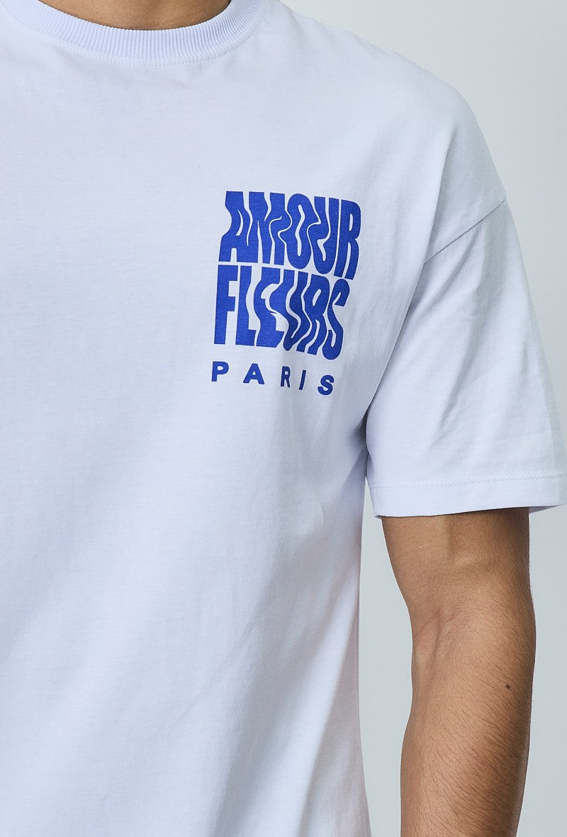 T-shirt oversize imprimé amour - Frilivin