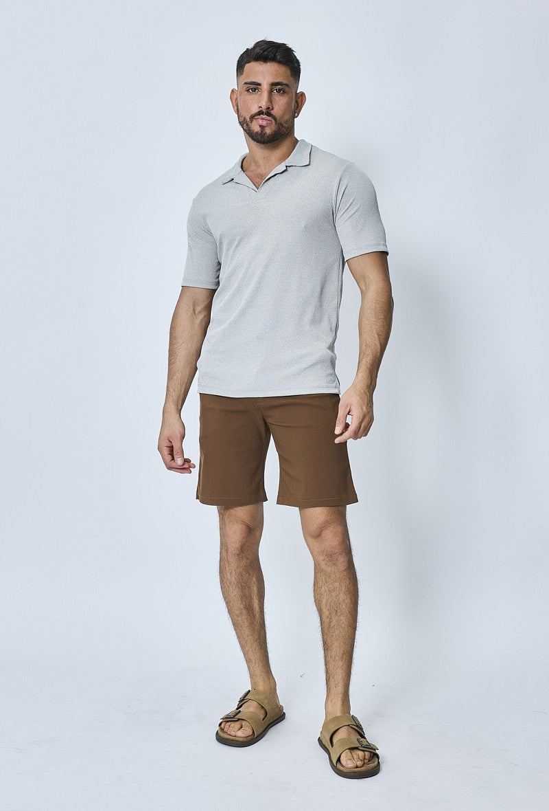 Short chino uni léger stretch et très confortable - Frilivin