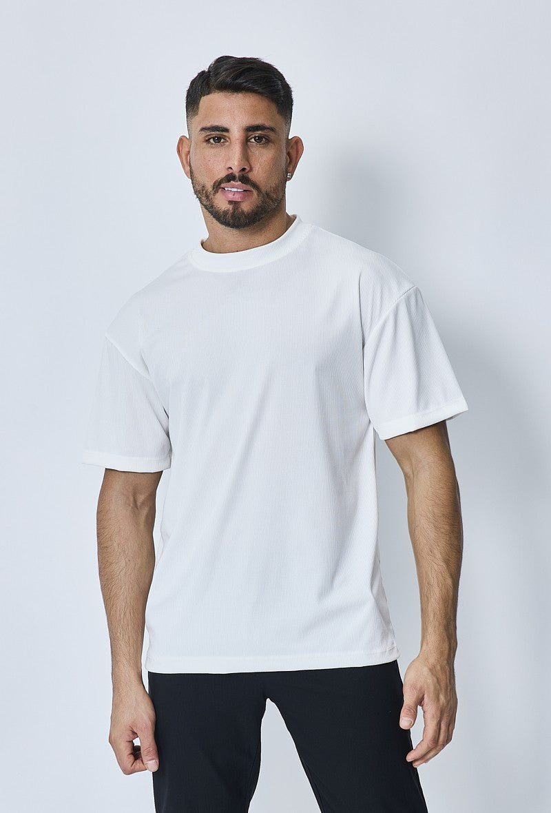 T-shirt cotelé uni oversize - Frilivin