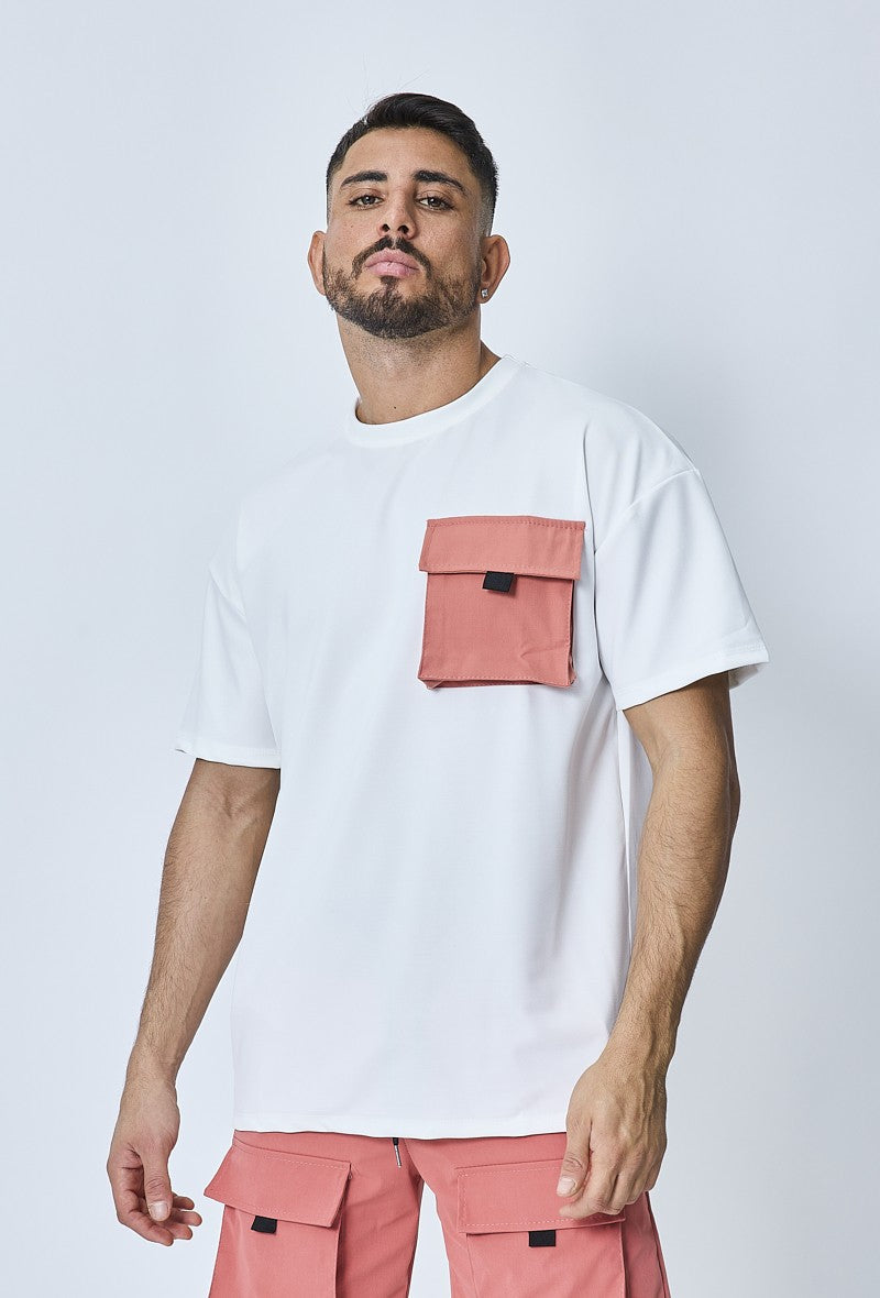 T-shirt oversize avec poches à rabat - Frilivin