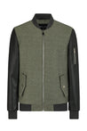 Veste avec manche simili cuire - Frilivin