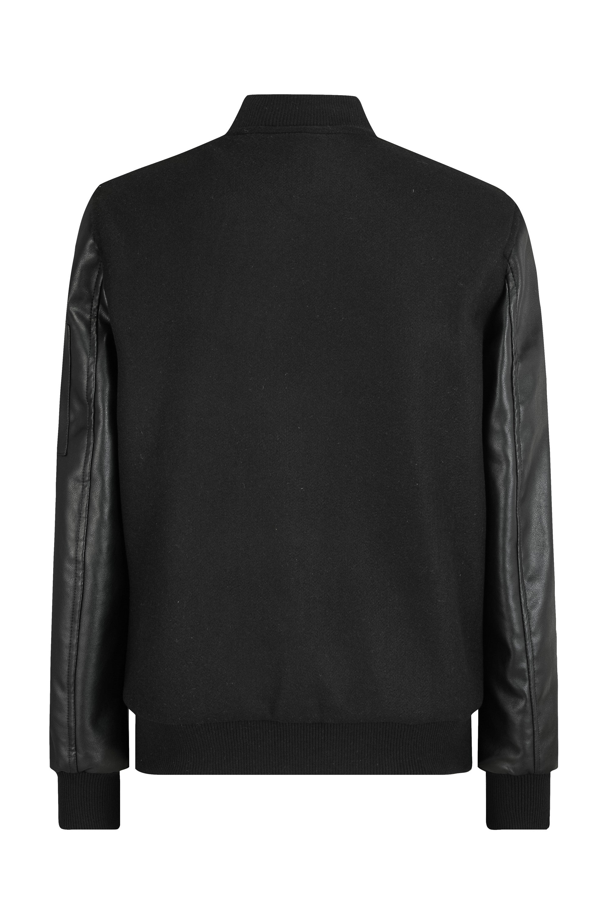 Veste avec manche simili cuire - Frilivin