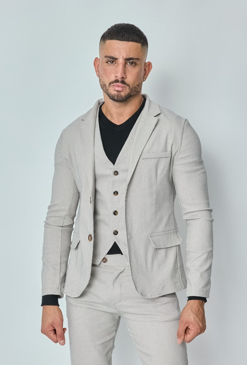 Veste blazer stretch à uni - Frilivin