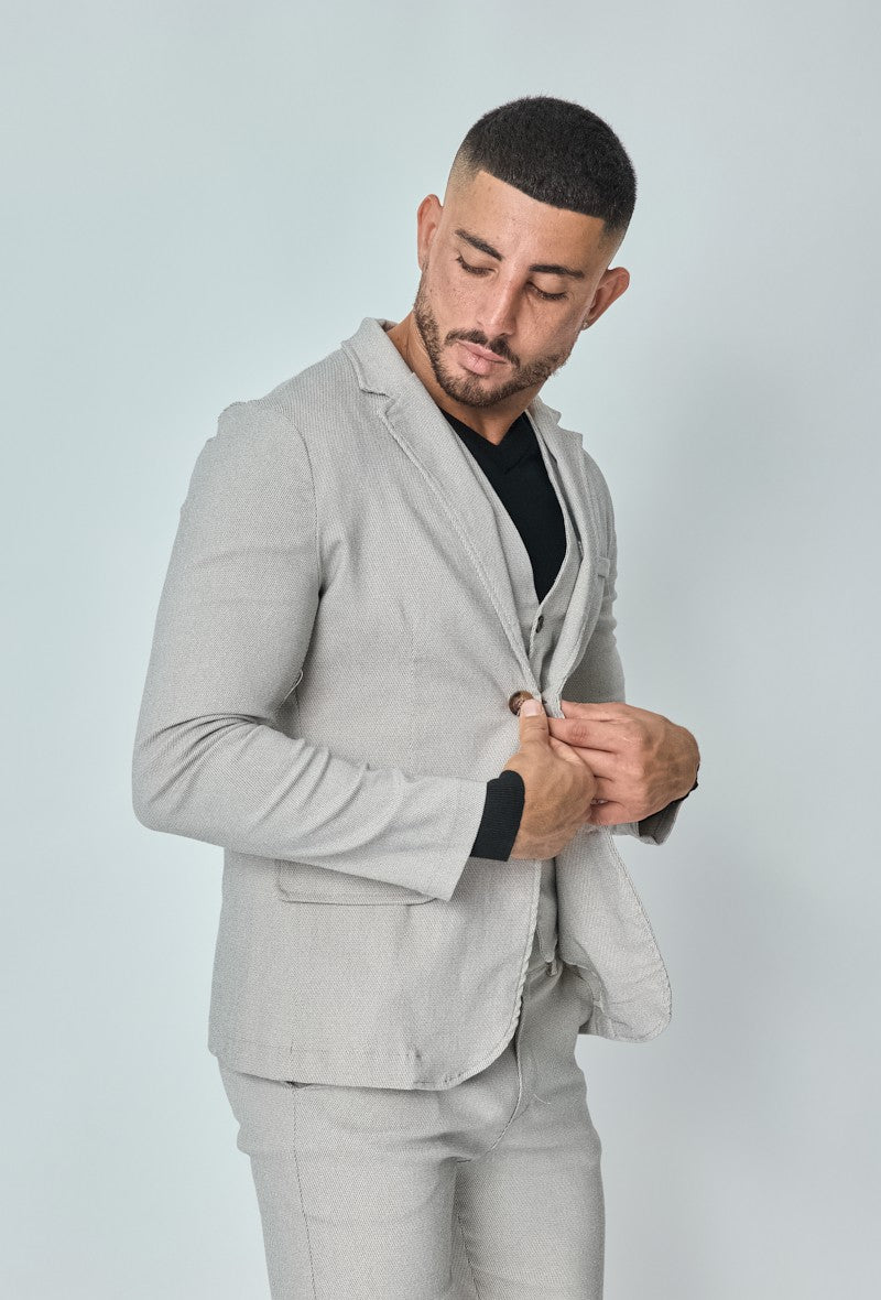 Veste blazer stretch à uni - Frilivin