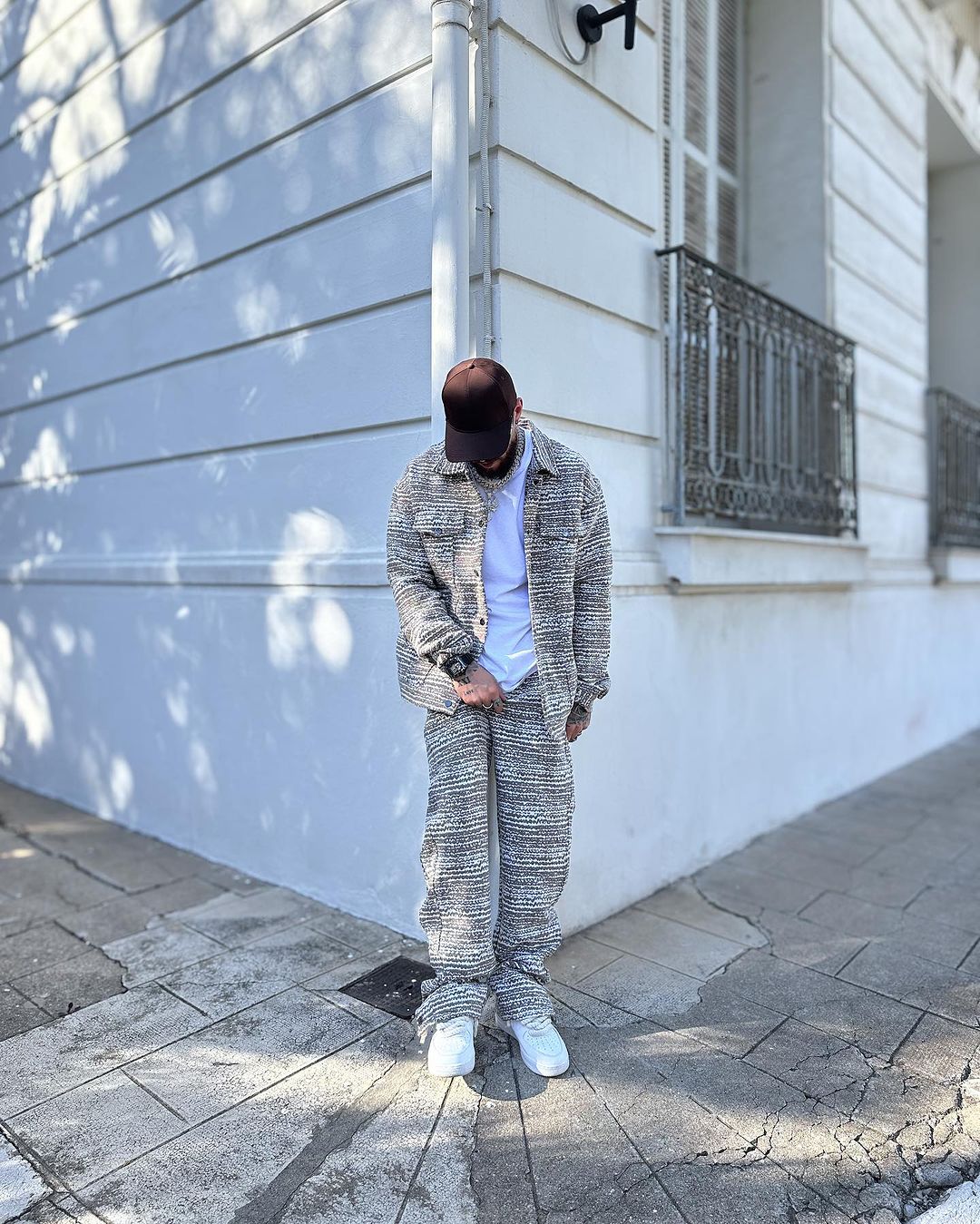 Ensemble oversized à motifs abstraits