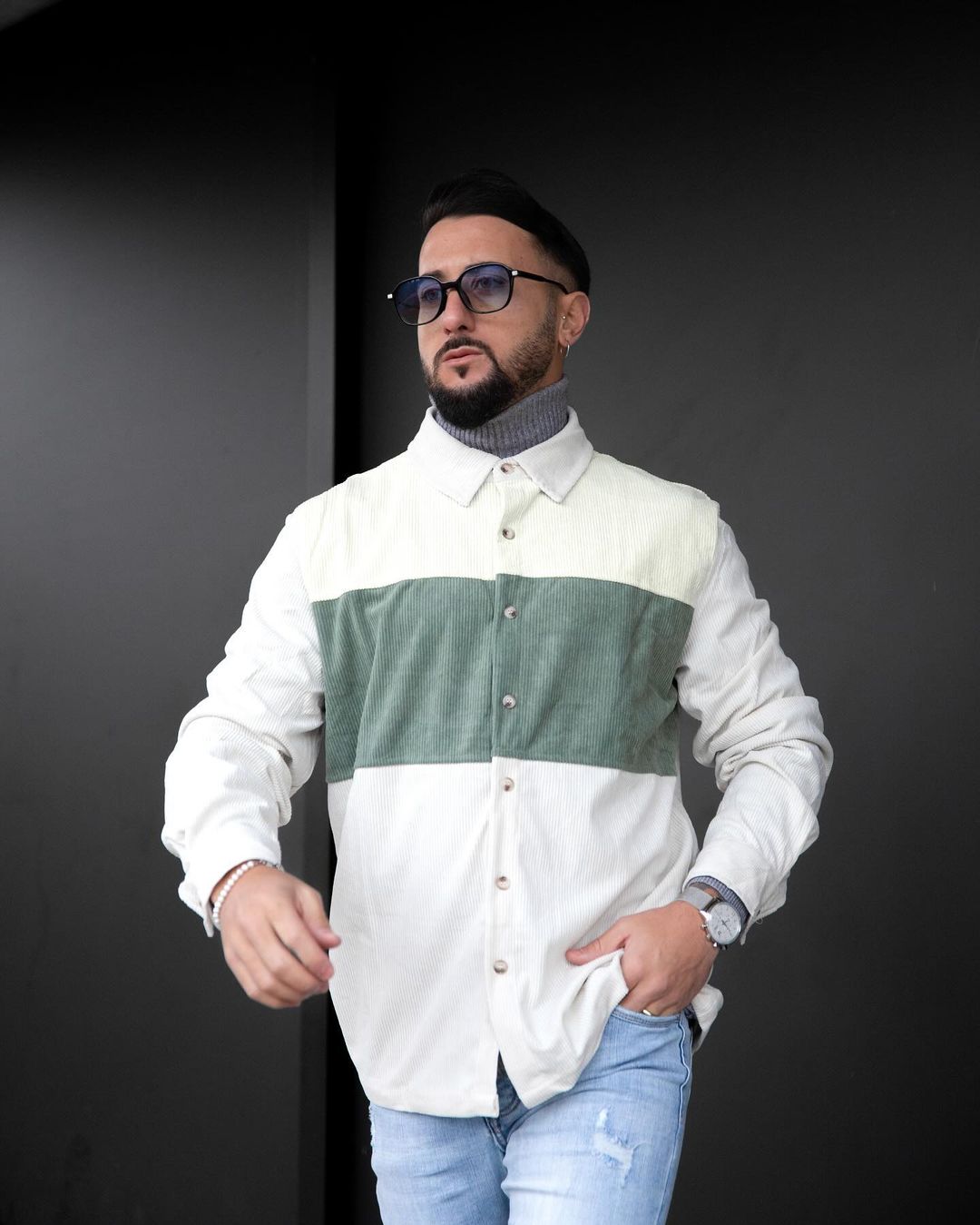 Tricolor overshirt