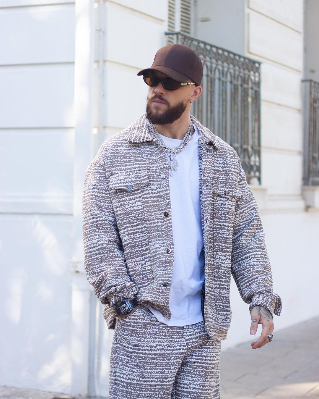 Ensemble oversized à motifs abstraits