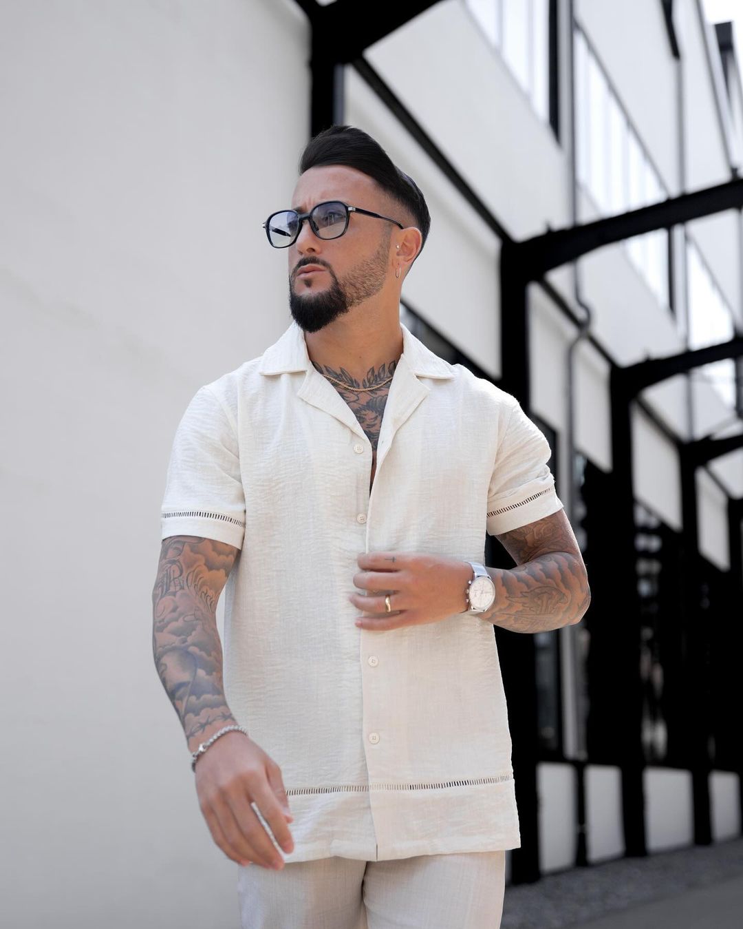 Chemise décontractée à manches courtes