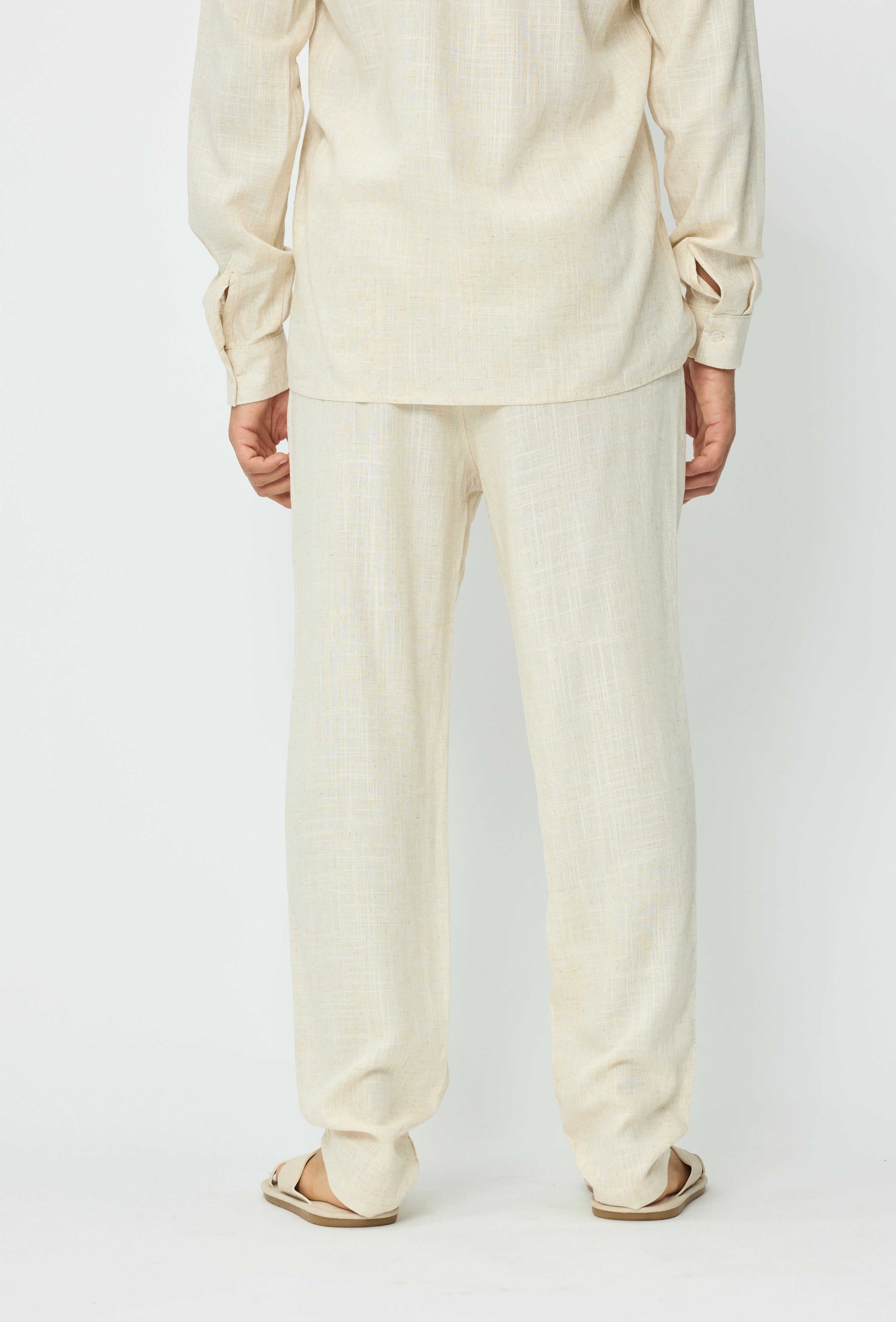 Pantalon effet lin