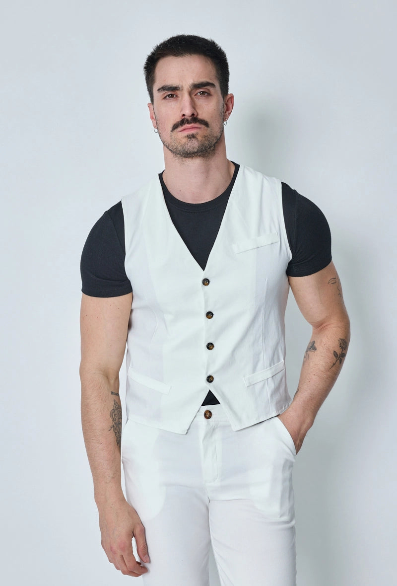 Veste sans manche col en v