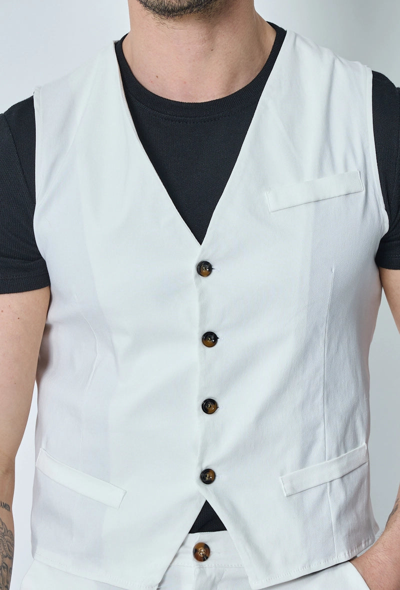 Veste sans manche col en v
