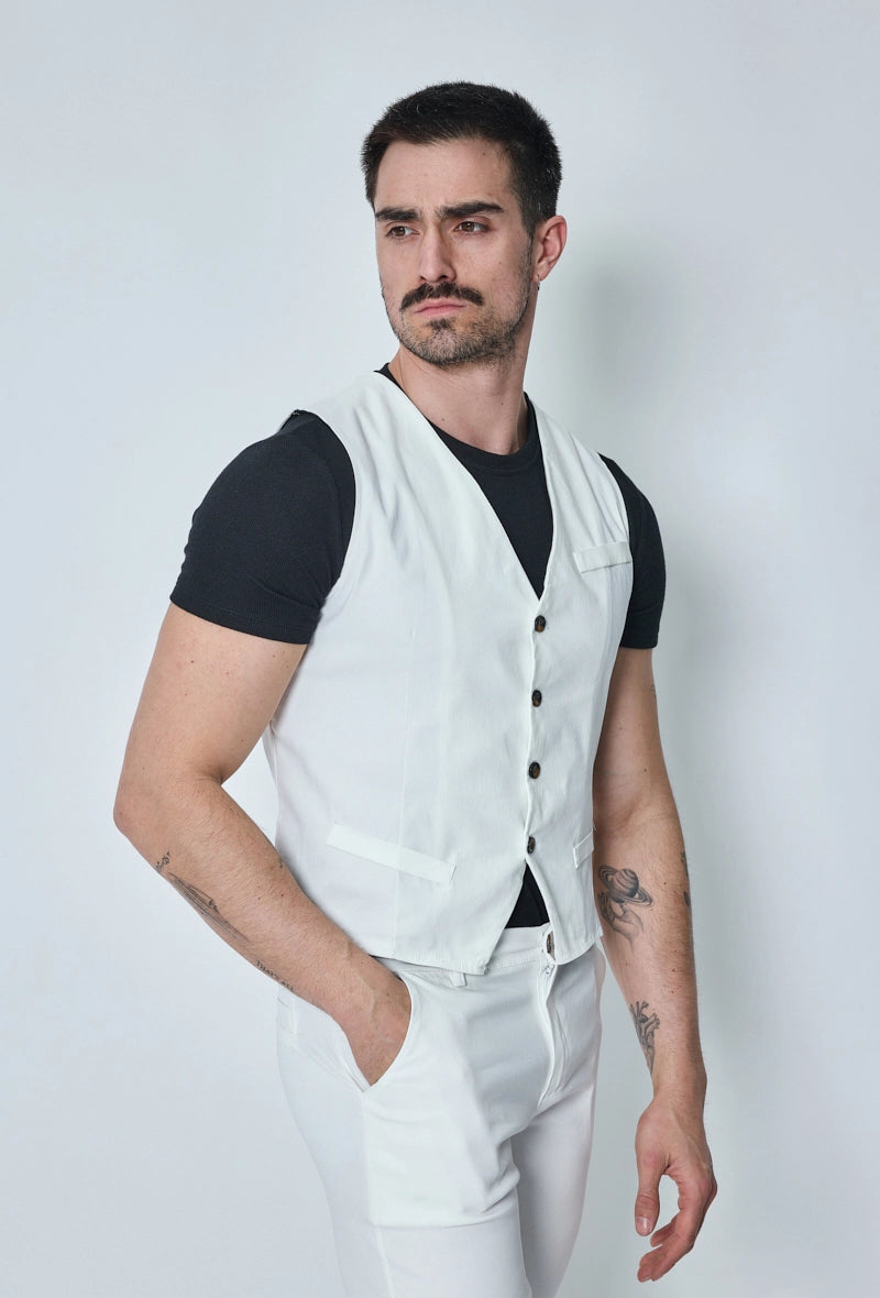 Veste sans manche col en v