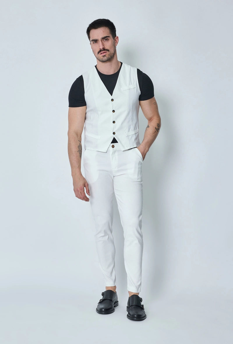 Veste sans manche col en v