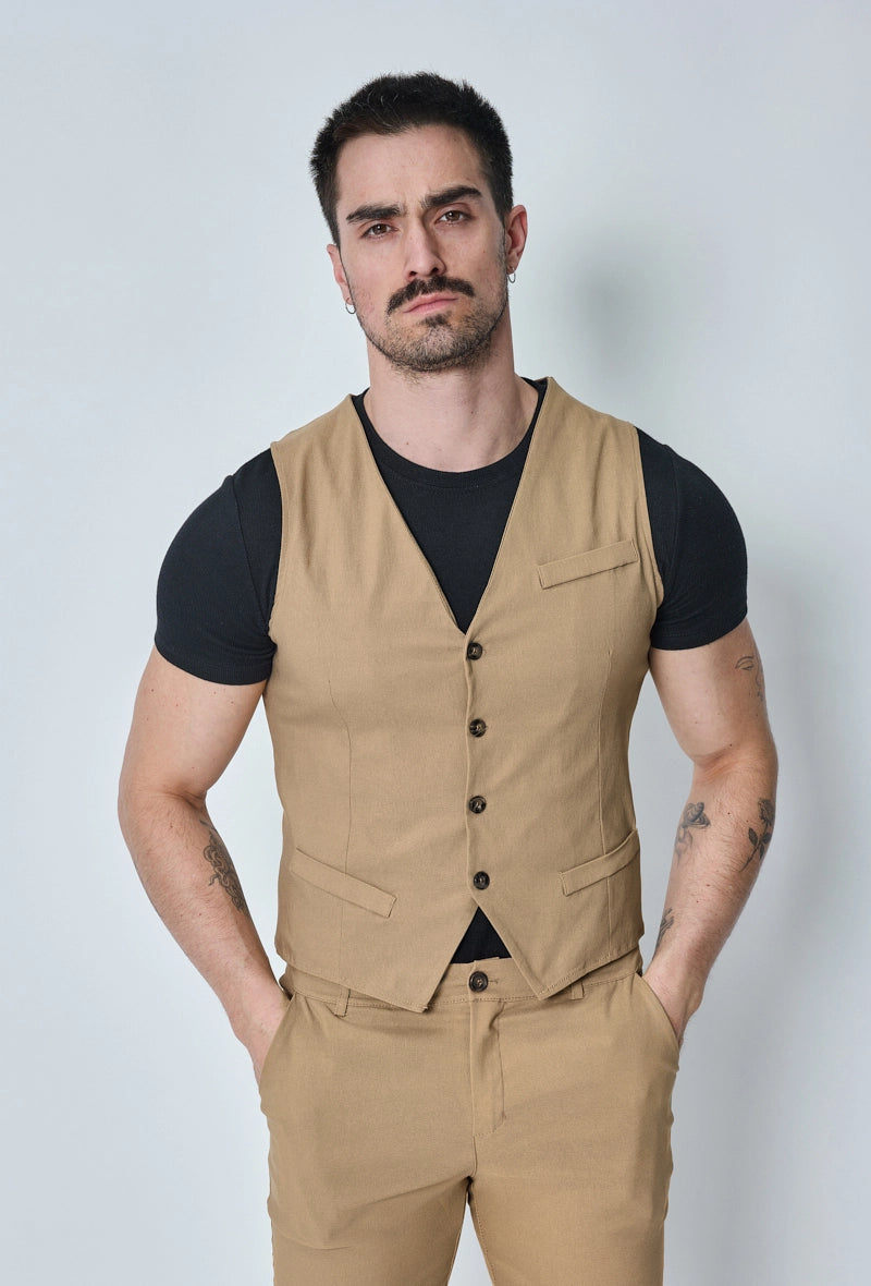 Veste sans manche col en v