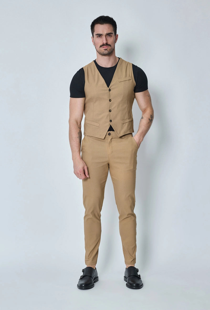 Veste sans manche col en v
