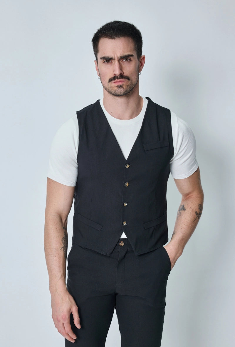 Veste sans manche col en v
