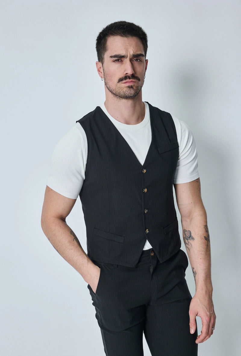 Veste sans manche col en v