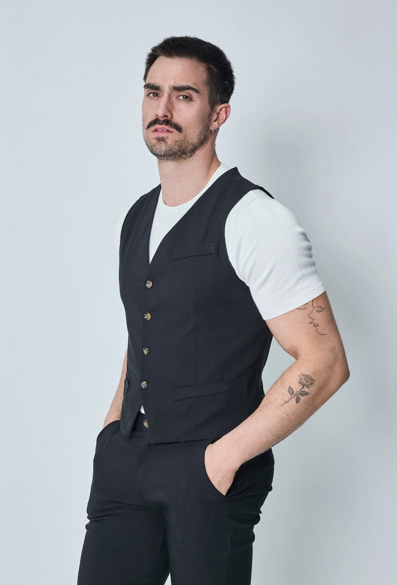 Veste sans manche col en v