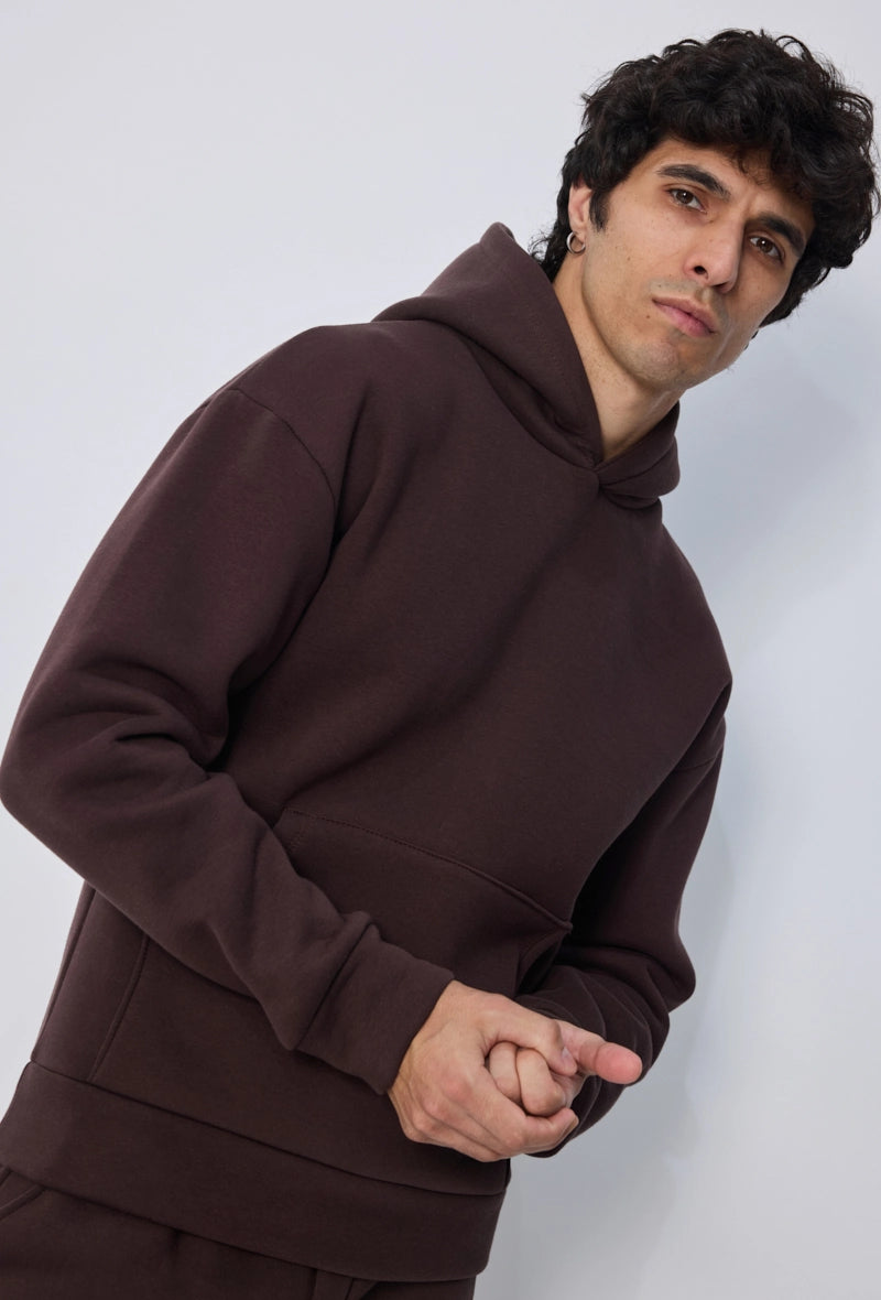 Ensemble sweat à capuche uni et pantalon de jogging uni