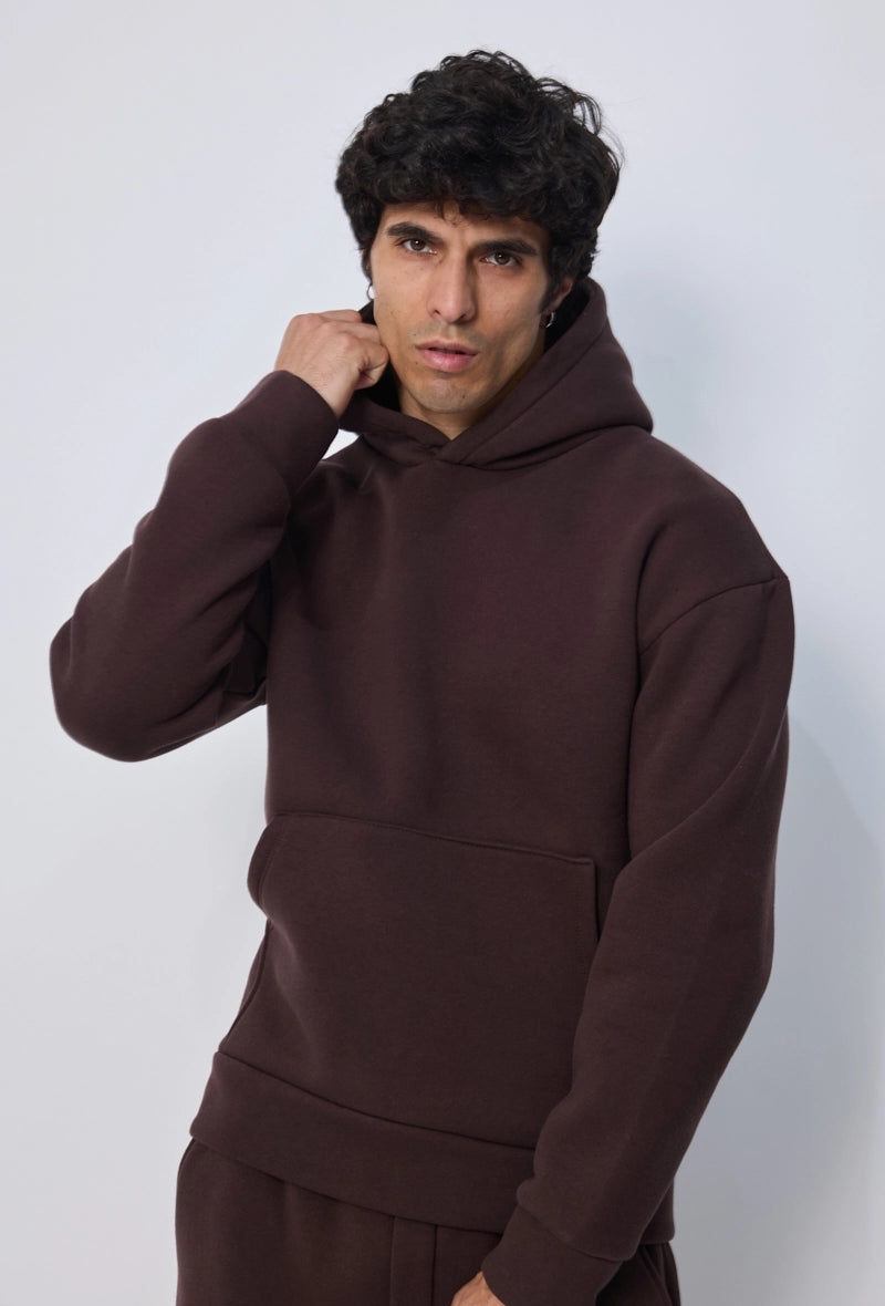 Ensemble sweat à capuche uni et pantalon de jogging uni