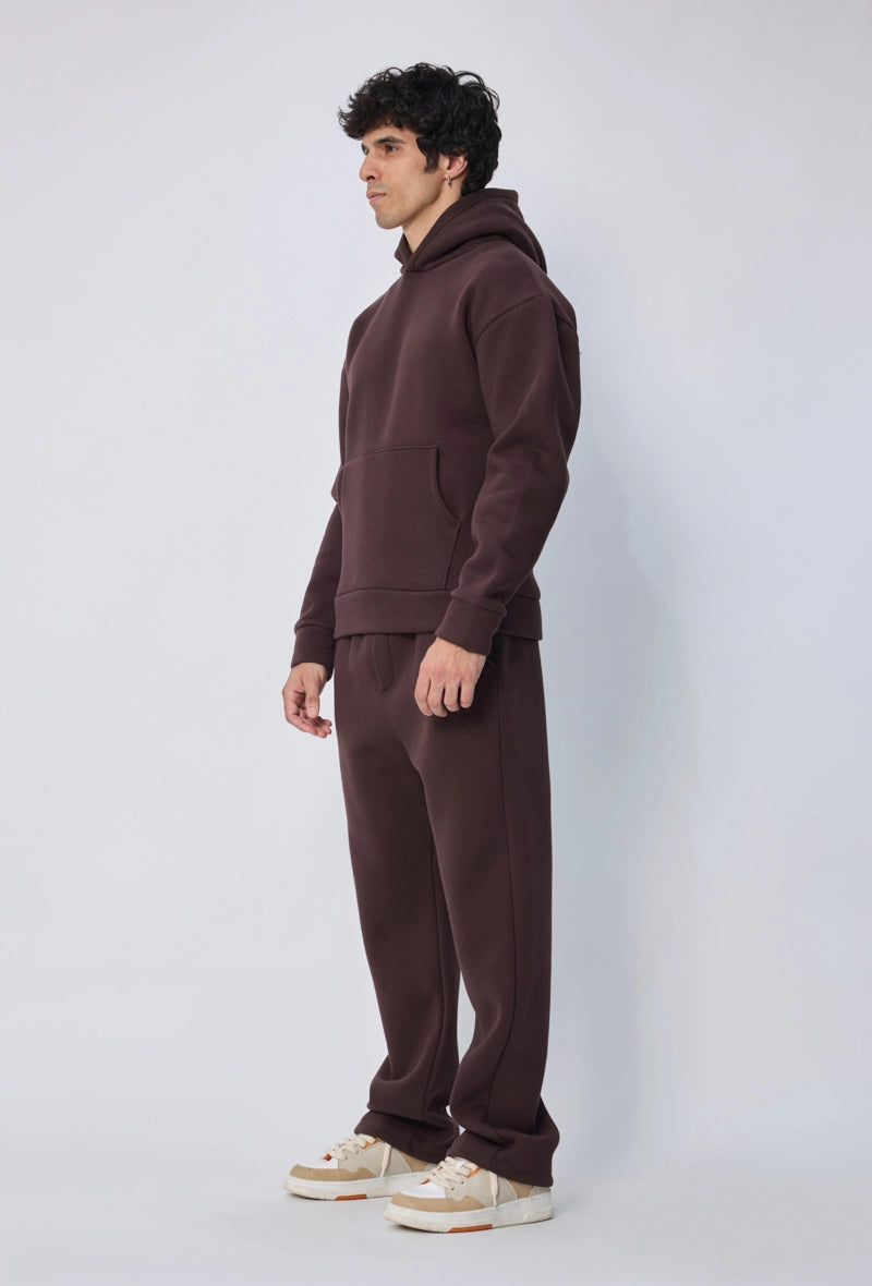 Ensemble sweat à capuche uni et pantalon de jogging uni