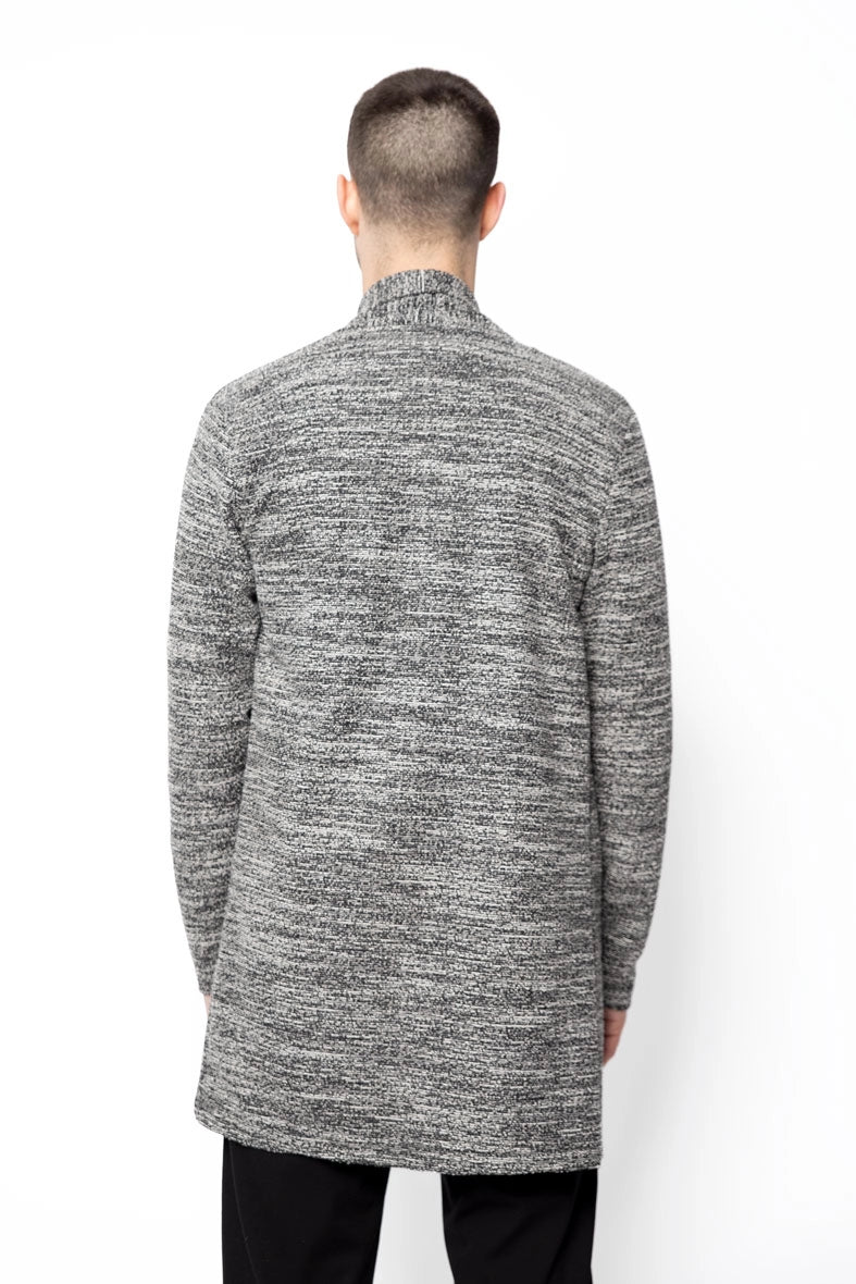 Gilet long oversize en maille fine