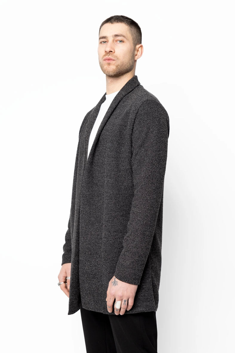 Gilet long oversize en maille fine
