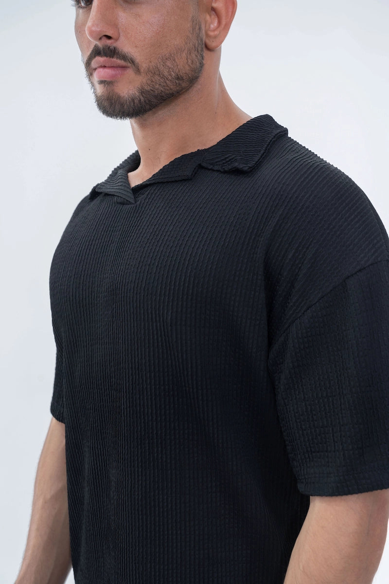 Ensemble uni plissé t-shirt pantalon