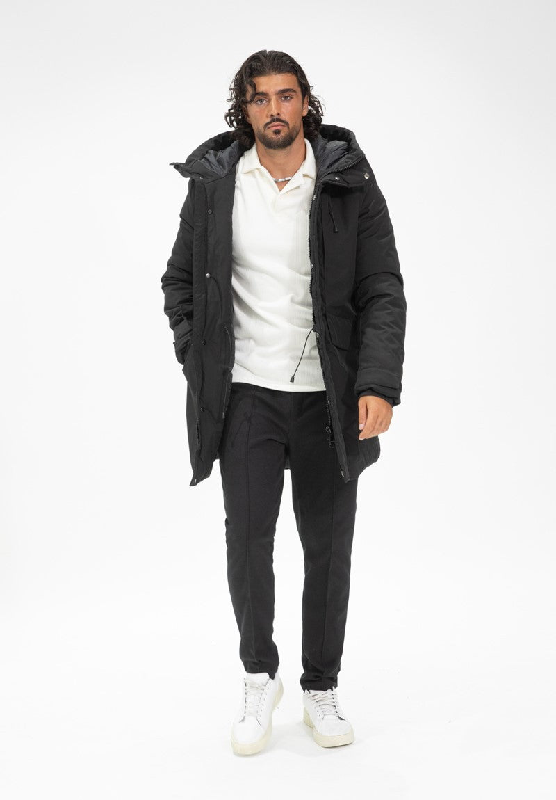 Parka mi longue a capuche - Frilivin