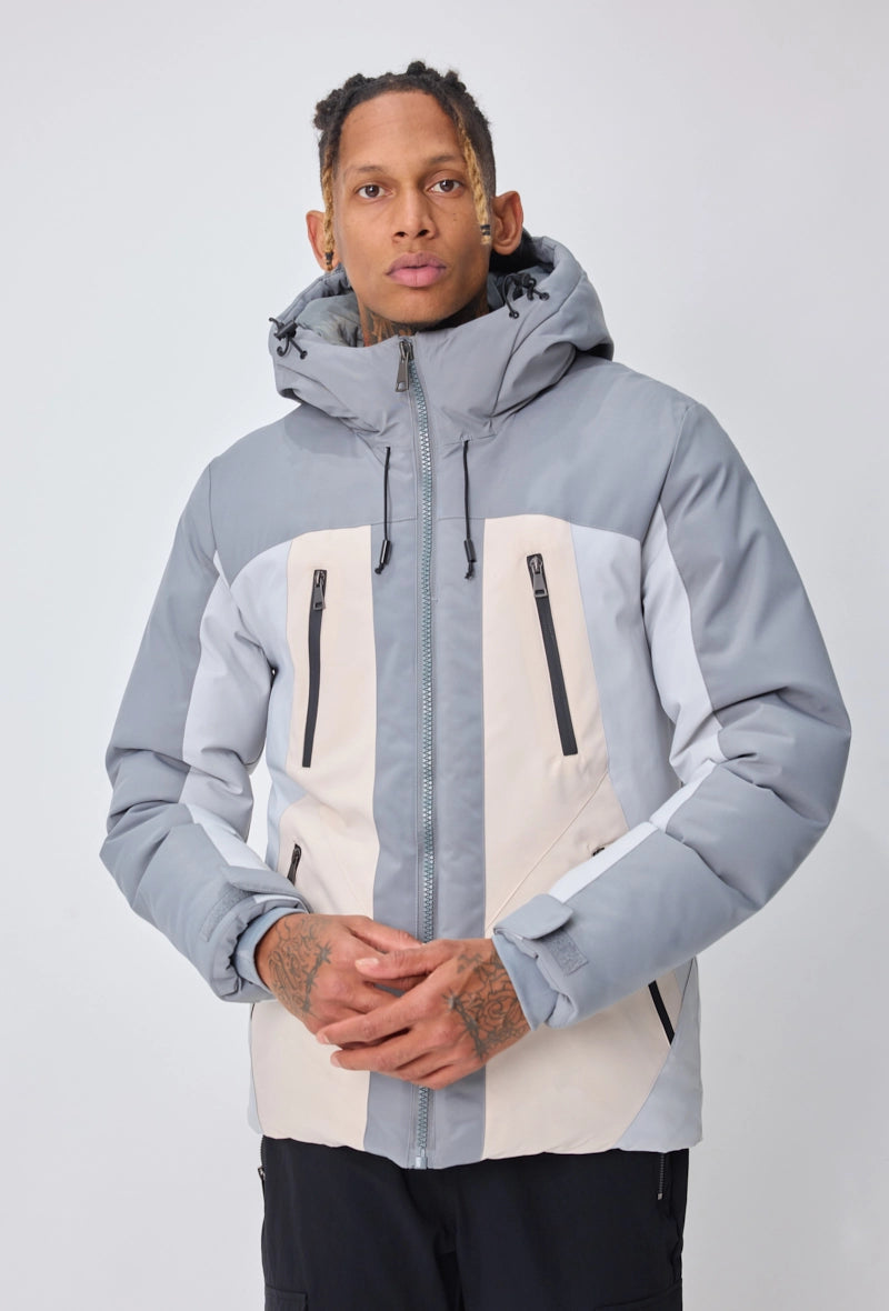 Doudoune bi color à capuche