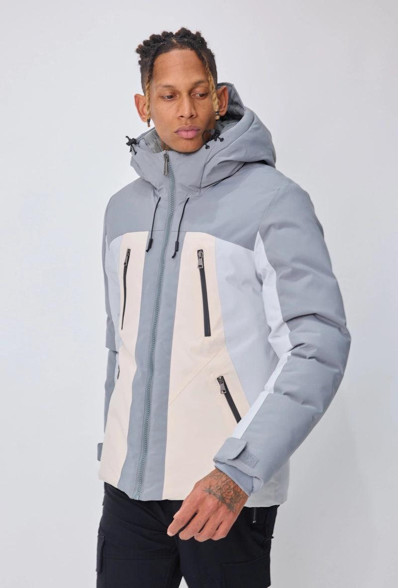 Doudoune bi color à capuche