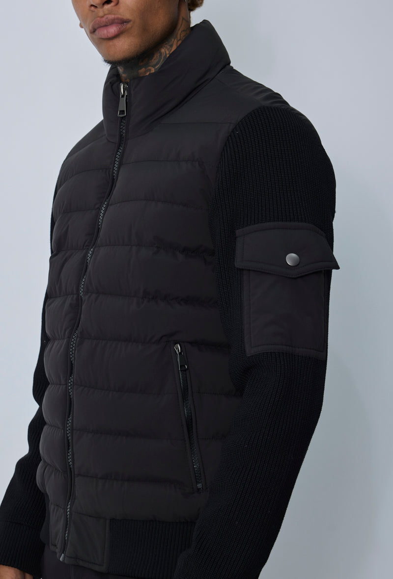 Veste matelassée col montant