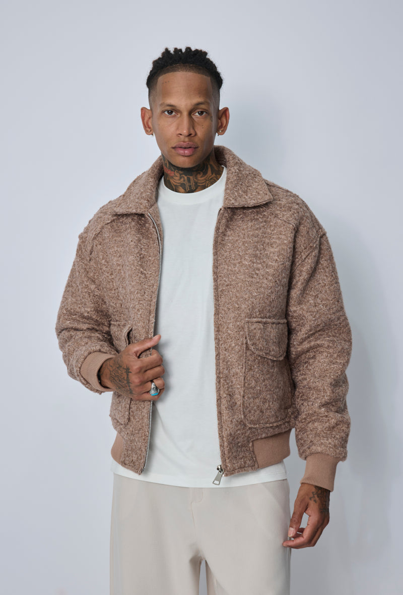 Veste bomber col revers