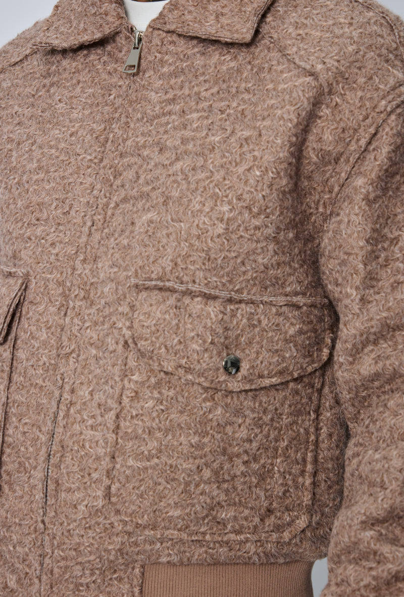 Veste bomber col revers