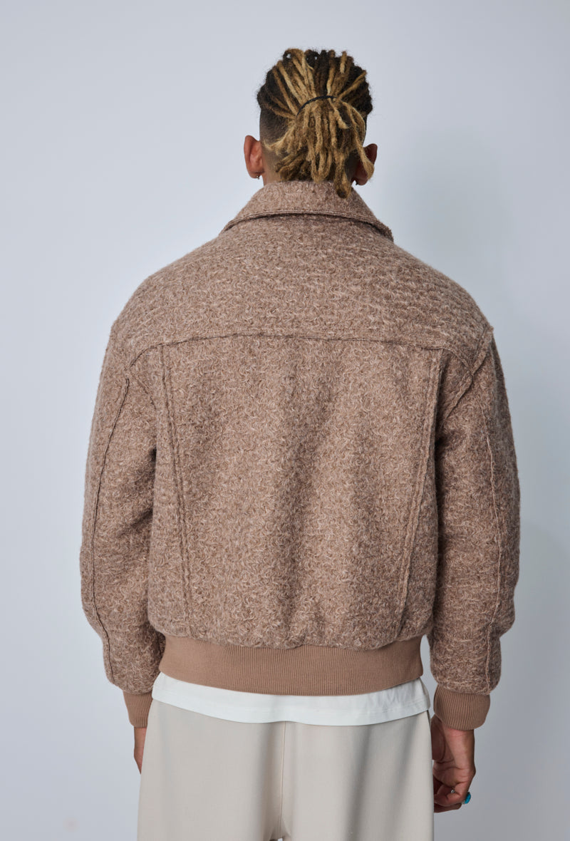 Veste bomber col revers