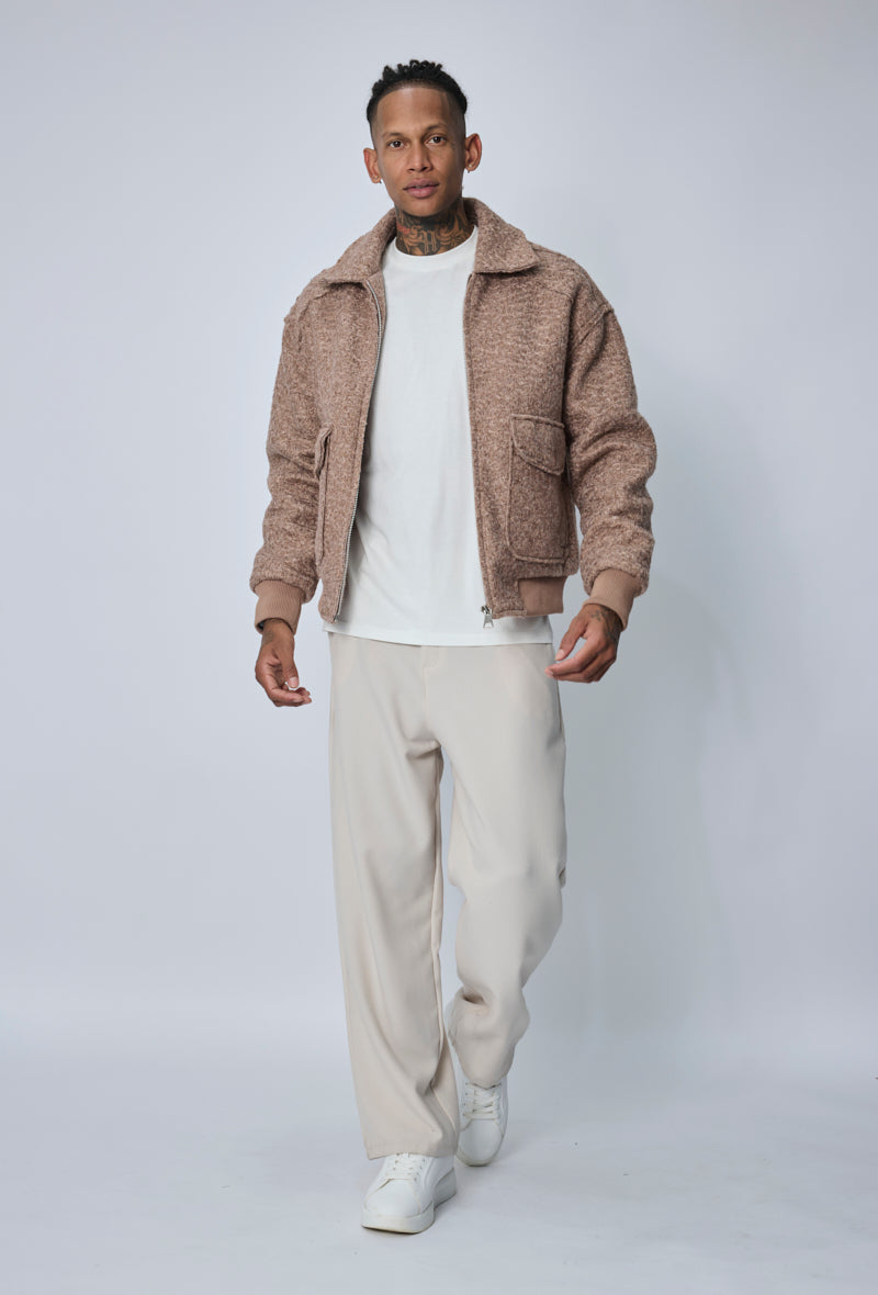 Veste bomber col revers