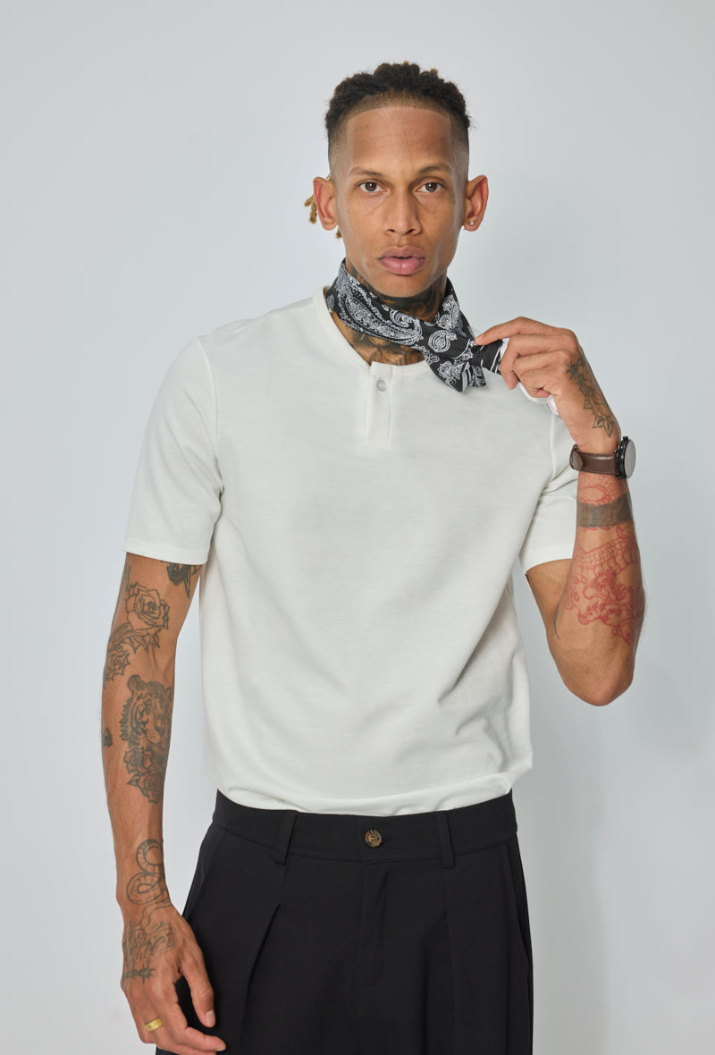 Polo col classique ajusté