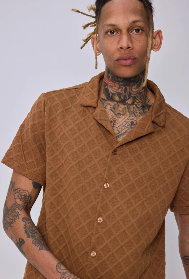 Chemise bowling manches courtes