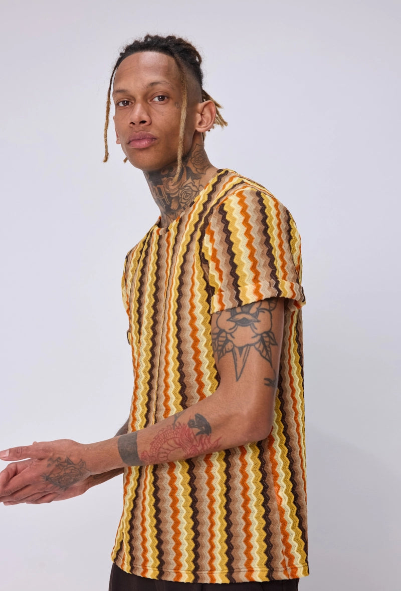T-shirt zigzag rétro
