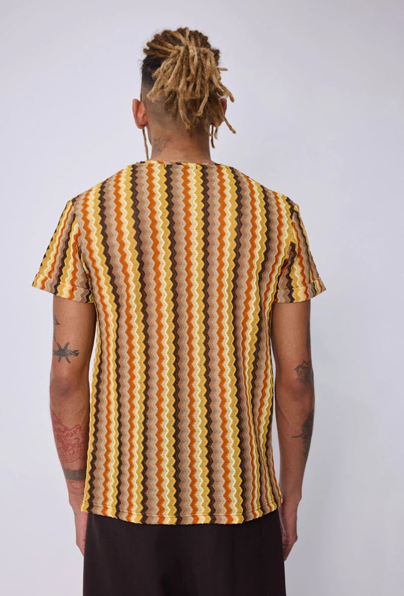 T-shirt zigzag rétro