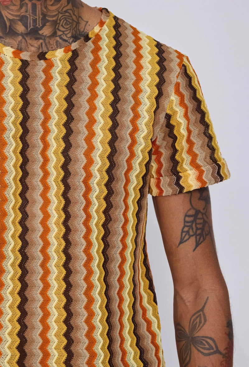 T-shirt zigzag rétro
